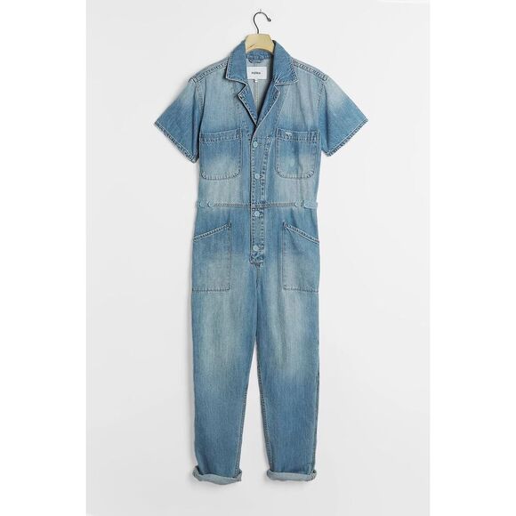 Pistola Grover Denim Jumpsuit size large - Picture 1 of 10
